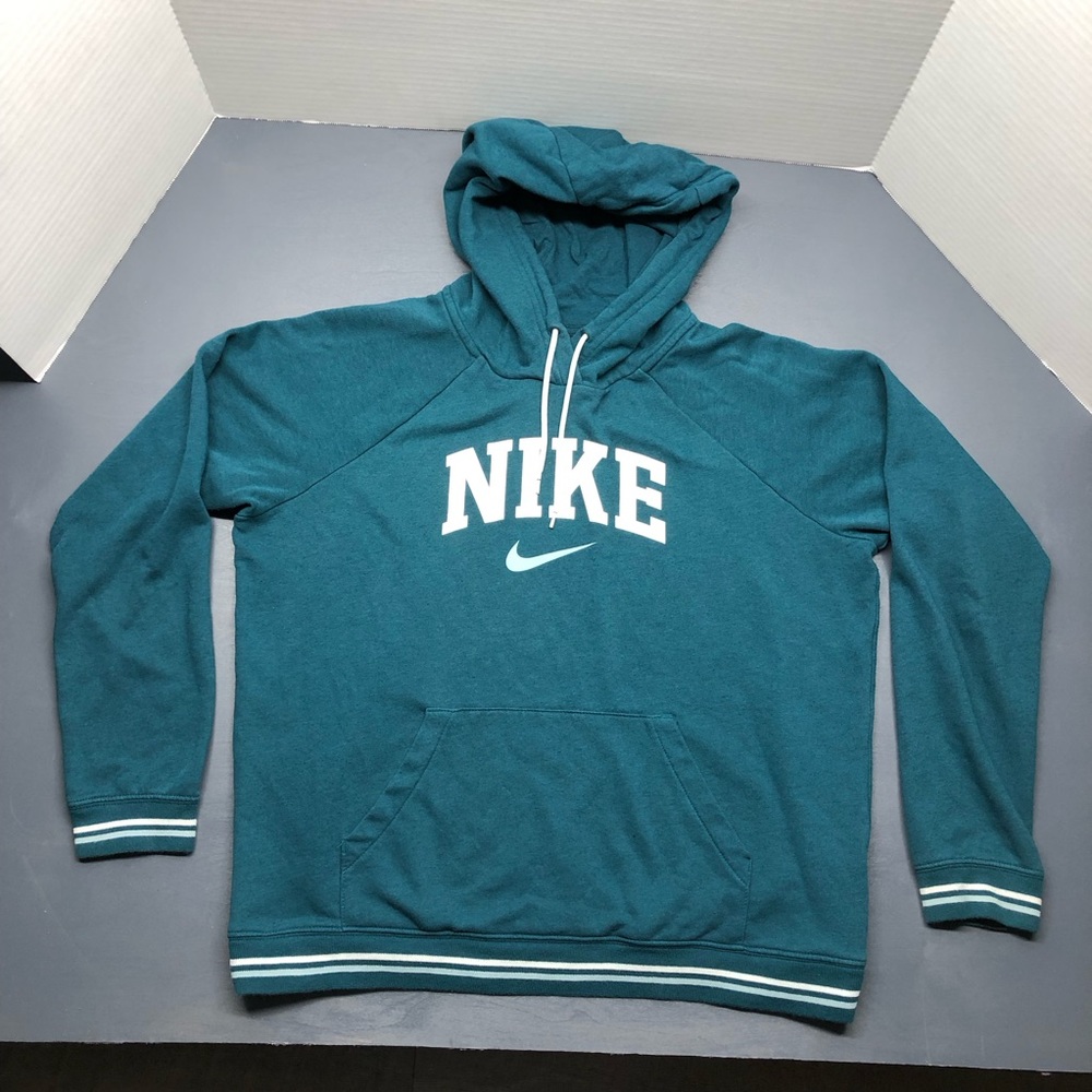 Nike Sweatshirt Women's Medium Blue, White Swoosh Hoodie